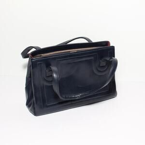 Vintage 50s 60s JR USA Leather Black Shoulder Bag Handbag Pocketbook